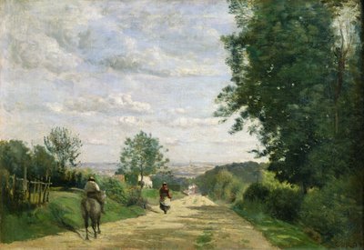 De Weg naar Sevres, 1858-59 door Jean Baptiste Camille Corot